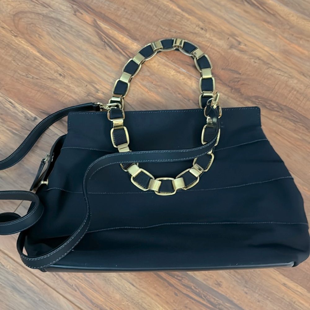Salvatorre Ferragamo Canvas Handbag with strap